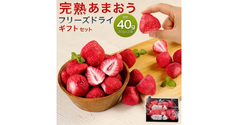 【ふるさと納税】フリーズドライ いちご 完熟 あまおう 丸ごと 苺 小分け ギフト 40g ( 20g × 2袋 ) | 果肉 くだもの フルーツ フルーツ ストロベリー お菓子 菓子 スムージー 朝食 ヨーグルト おやつ イチゴ 製菓材料 グルメ お取り寄せ 福岡県 大川市