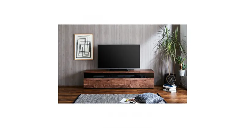 【ふるさと納税】【開梱設置】テレビ台 TV台 幅180cm フレッド ウォールナット 大川家具 テレビボード | 家具 インテリア おしゃれ 北欧 アンティーク 木製 日本製 ローボード テレビラック TVラック TVボード 収納 隠す 高さ44cm ヴィンテージ 木目調 無垢 リビングボード