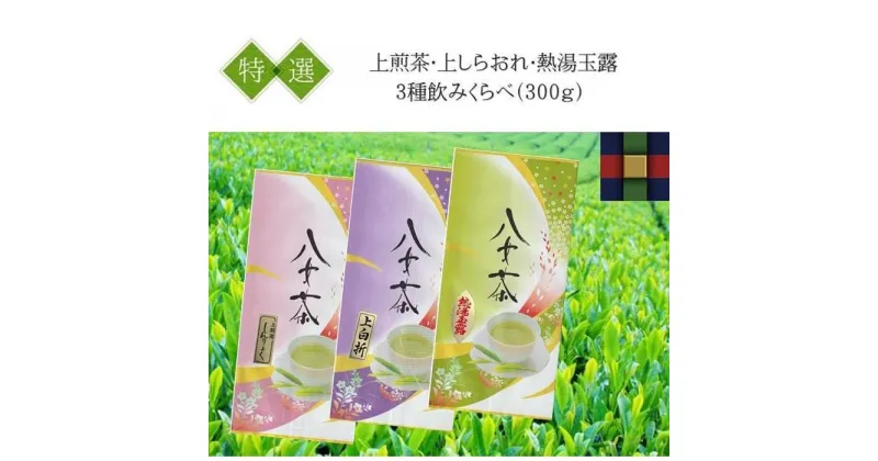 【ふるさと納税】「BASIC3種飲みくらべ」八女茶特選セット300g【新茶】