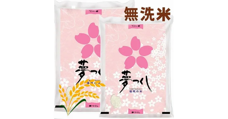 【ふるさと納税】1週間後を目途に発送【令和6年産】米 福岡県産 「夢つくし」 無洗米 10kg (5kg×2袋) | 米 無洗米 10キロ お米 こめ 令和6年 新米 白米 精米 ライス ブランド米 お取り寄せ 美味しい おいしい ご飯 ごはん 人気 おすすめ ふるさと納税 福岡県 大川市