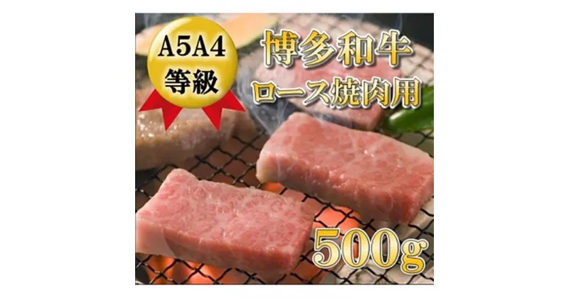 【ふるさと納税】A5A4等級 博多和牛ロース焼肉用 500g 大川市