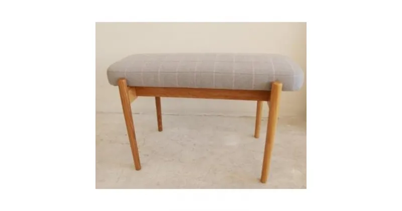 【ふるさと納税】【完成品】【幅68cm】ダイニングベンチ　bolo stool Square S：グレー×ピンク・オーク材 | 家具 ファニチャー 人気 おすすめ 送料無料