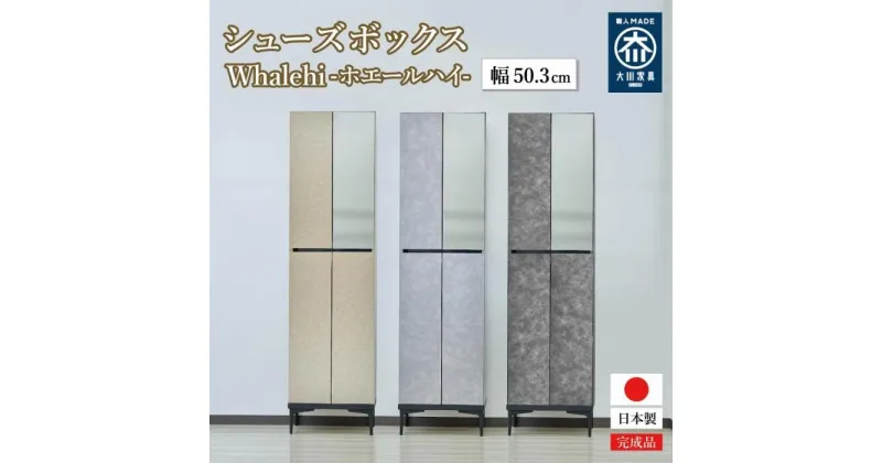 【ふるさと納税】下駄箱 完成品 脱臭 日本製 50センチ （Whalehi-ホエールハイタイプ-) 【3色対応】 | インテリア ファニチャー 人気 おすすめ 大理石風 大理石柄 大理石調