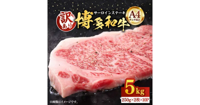 【ふるさと納税】【訳あり】博多和牛サーロインステーキセット 5kg（250g2枚入り×10P）【株式会社Meat Plus】《豊前市》肉 ステーキ サーロイン [VBB012] 171000 171000円