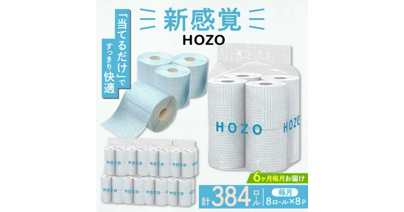 【ふるさと納税】【全6回定期便】トイレットペーパー HOZO ダブル 17m 8ロール×8パック《豊前市》【大分製紙】 [VAA032] 備蓄 防災 まとめ買い 日用品 消耗品 常備品 生活用品 大容量 トイレ 84000 84000円