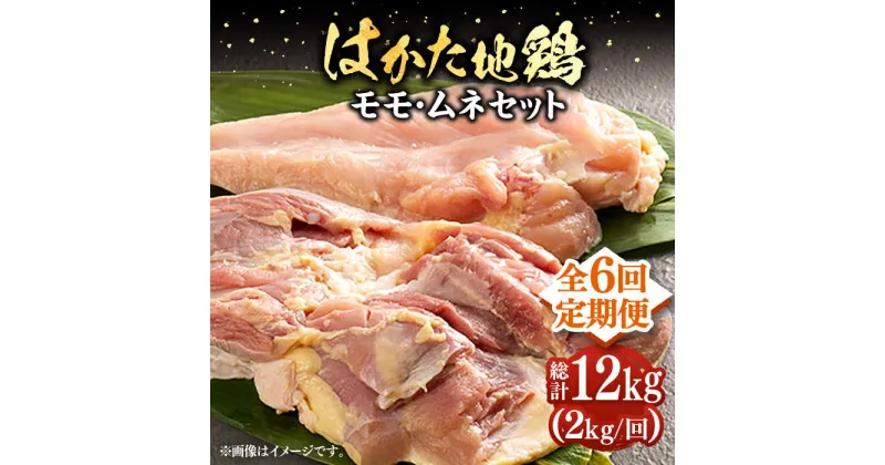 【ふるさと納税】【全6回定期便】はかた地鶏モモムネセット 2kg（1kg×2p）《豊前市》【MEAT PLUS】鶏 鶏肉 もも 胸[VBB059] 93000 93000円