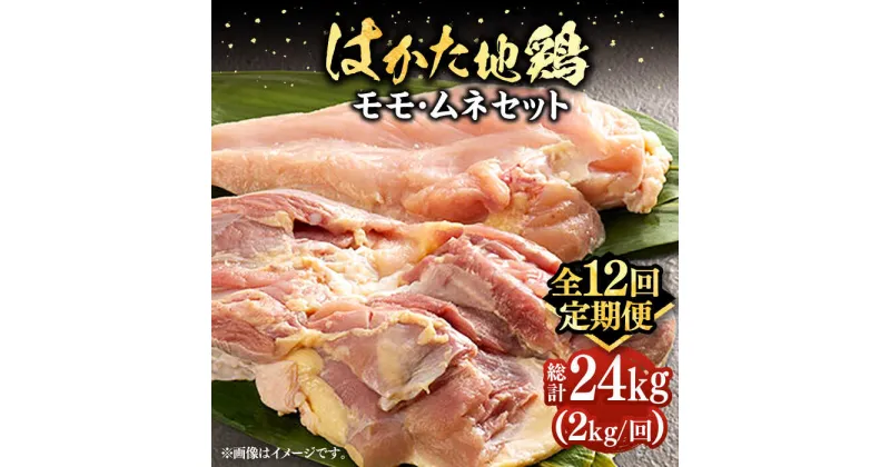 【ふるさと納税】【全12回定期便】はかた地鶏モモムネセット 2kg（1kg×2p）《豊前市》【MEAT PLUS】鶏 鶏肉 もも 胸[VBB060] 186000 186000円