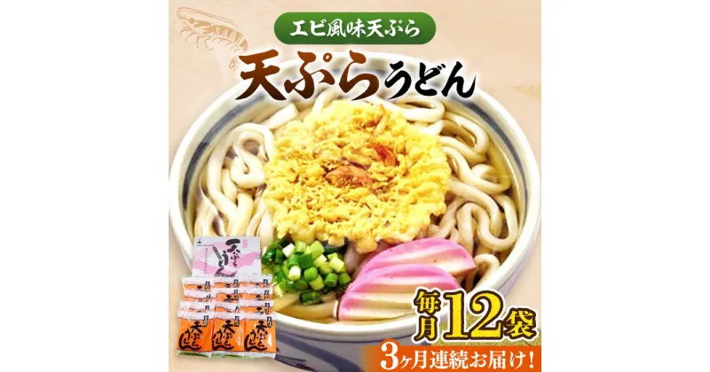 【ふるさと納税】【全3回定期便】天ぷら うどん 12食《豊前市》【富士菊】うどん 天ぷらうどん 天ぷら 麺 麺類 福岡 豊前[VAI055] 32000 32000円