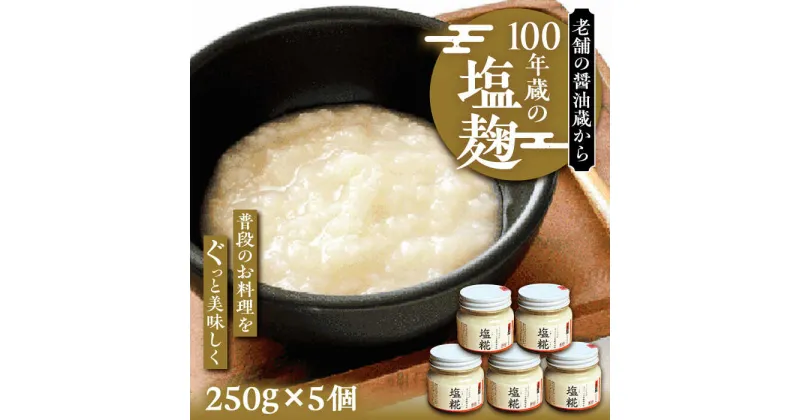 【ふるさと納税】100年蔵の塩糀 5個セット（250g × 5個）〜老舗の醤油蔵からお届け〜 《豊前市》【浦野醤油醸造元】調味料 美味しい [VAV005] 13000 13000円