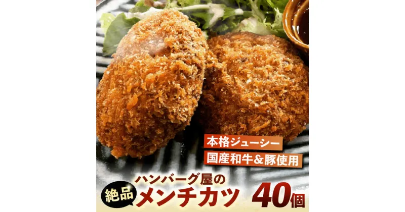 【ふるさと納税】ハンバーグ屋の絶品メンチカツ 60g×40個 (2個入×20袋)《豊前市》【鉄板ダイニング チオハウス】 ミンチカツ メンチ 冷凍[VDC002] 33000 33000円