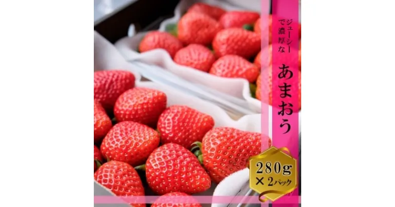 【ふるさと納税】いちご いちごの王様 あまおう 2パック (280g×2) イチゴ 苺 果物 デザート ベリー畑 福田ファーム ※配送不可：沖縄、離島　小郡市　お届け：2024年12月上旬～2025年3月下旬まで