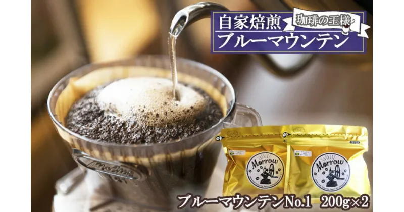 【ふるさと納税】コーヒー 自家焙煎 Morrow珈琲 “コーヒーの王様” ブルーマウンテン ストレート 200g×2 珈琲　小郡市