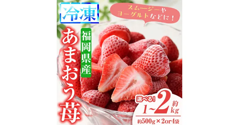 【ふるさと納税】＜容量を選べる＞冷凍あまおう苺(計約1kg or 2kg) いちご イチゴ 冷凍 シャーベット 冷凍いちご ヨーグルト ジャム ＜離島配送不可＞【ksg0046・ksg0065】【南国フルーツ】