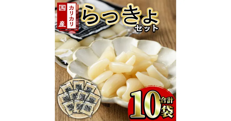 【ふるさと納税】国産カリカリらっきょセット(90g×10袋・計900g) らっきょう 国産 らっきょう酢 らっきょう漬け 漬物 漬け物 【ksg0171】【樽味屋】