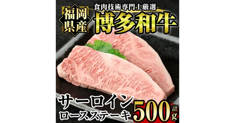 【ふるさと納税】博多和牛サーロイン・ロースステーキ用(2枚入り・計500g) 牛肉 国産 サーロインステーキ 福岡県 霜降り 冷凍＜離島配送不可＞【ksg1211】【肉の筑前屋】