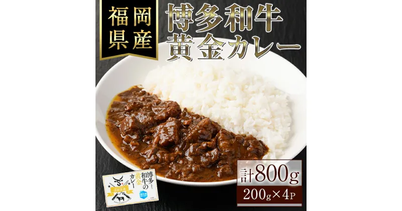 【ふるさと納税】博多和牛の黄金カレー(200g×4袋) 国産 和牛 博多和牛 牛肉 カレー 冷凍カレー ビーフカレー 簡単 小分け【ksg1273】【くしだ企画】