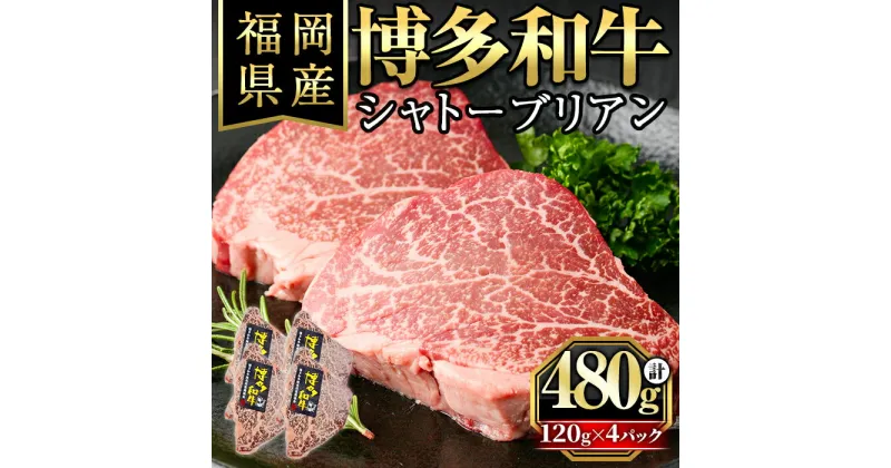 【ふるさと納税】博多和牛シャトーブリアン(120g×4枚・計480g) 牛肉 和牛 博多和牛 国産 ステーキ シャトーブリアン＜離島配送不可＞【ksg1285】【くしだ企画】