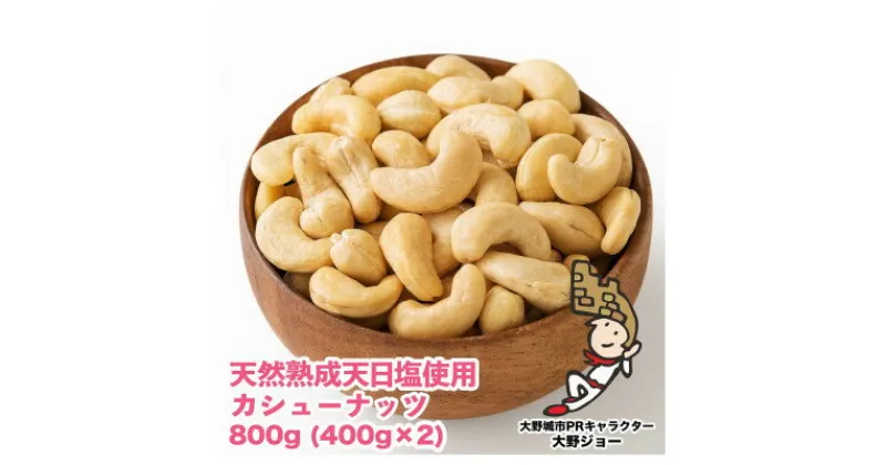 【ふるさと納税】天然熟成天日塩 カシューナッツ 800g(400g×2本)(大野城市)【1102269】