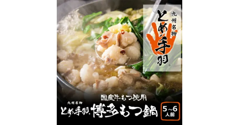 【ふるさと納税】九州名物とめ手羽　博多もつ鍋セット　5-6人前　九州しょうゆ味(大野城市)【配送不可地域：離島】【1230918】