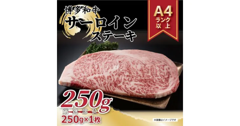 【ふるさと納税】【A4～A5】博多和牛サーロインステーキ　250g×1枚【配送不可地域：離島】【1279588】