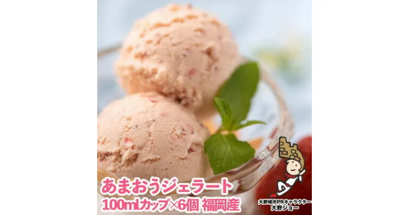 【ふるさと納税】こだわり!福岡産あまおうジェラート100g×6個(大野城市【配送不可地域：離島】【1110602】