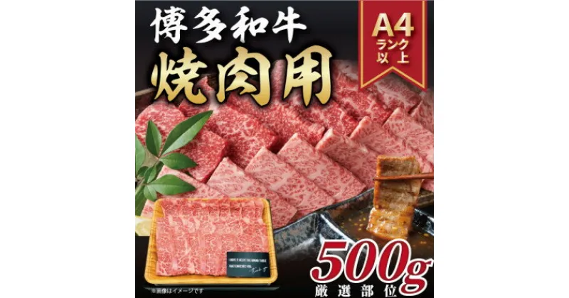 【ふるさと納税】【A4～A5】博多和牛焼き肉用【厳選部位】(500g)【配送不可地域：離島】【1168508】