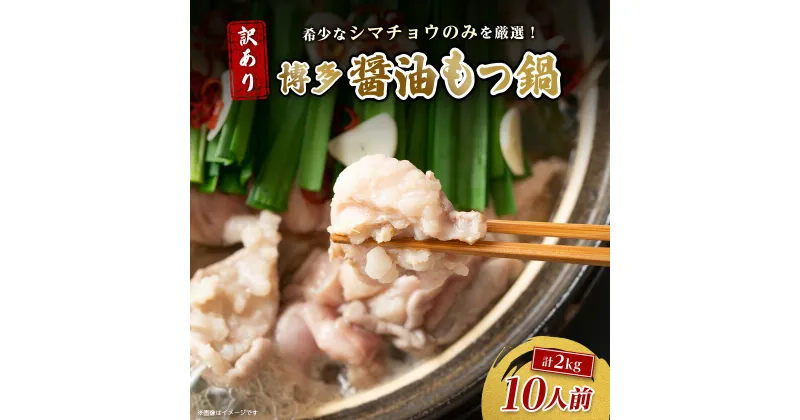 【ふるさと納税】訳あり!博多醤油もつ鍋　10人前(2人前×5セット)_ モツ ホルモン 国産 牛モツ 醤油スープ しょうゆ 鍋 鍋セット 博多 簡単調理 お取り寄せ お取り寄せグルメ 福岡 送料無料 【配送不可地域：離島】【1507695】