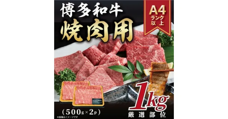 【ふるさと納税】【A4～A5】博多和牛焼肉用　1kg(500g×2p)【配送不可地域：離島】【1524690】