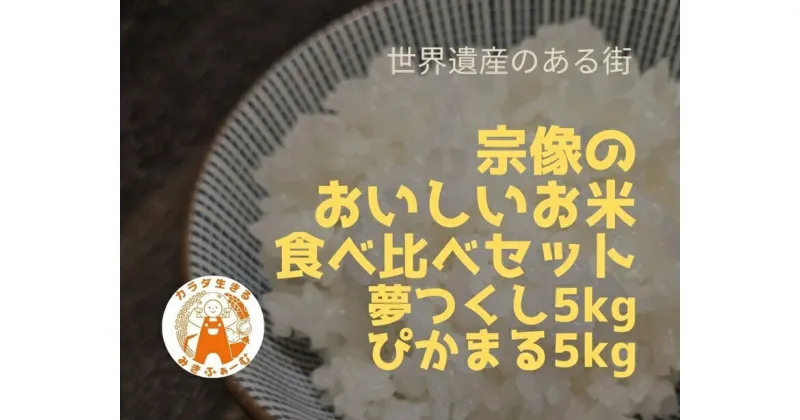 【ふるさと納税】むなかた産 米 夢つくし ぴかまる 食べ比べ 各5kg 計10kg 【みきふぁーむ】_HA1545 送料無料夢つくし ぴかまる 宗像のおいしいお米 10kg 福岡県 みきふぁーむ 低アミロース米 粘りが強い 冷めても美味しい