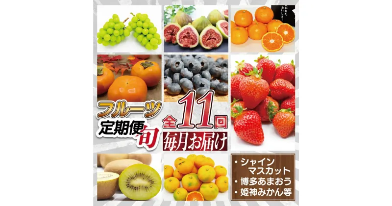 【ふるさと納税】【定期便/年11回】JAむなかた厳選！旬のフルーツ定期便【JAほたるの里】_HB0171 送料無料旬 果物 お土産 美味しい うれしい ボリューム お楽しみ