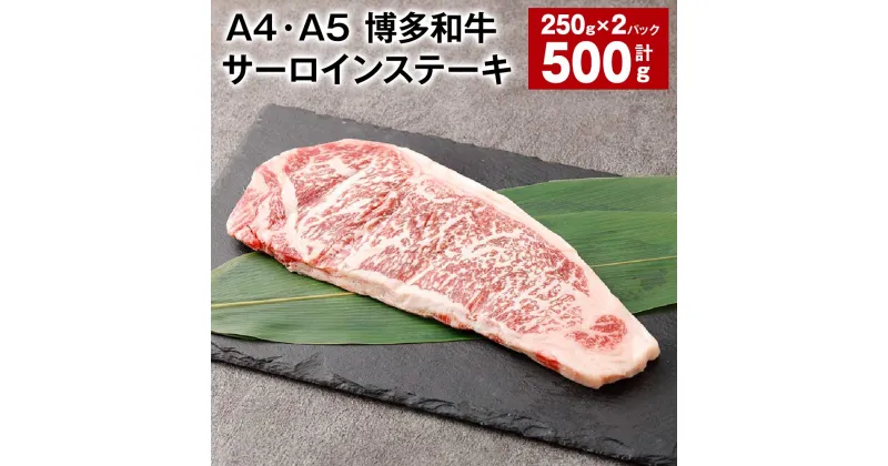 【ふるさと納税】【A4・A5】博多和牛 サーロインステーキ 250g×2パック 計500g 黒毛和牛 和牛 牛肉 お肉 肉 冷凍 国産 九州 福岡県産 福岡県 太宰府市 送料無料