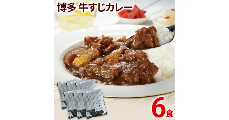 【ふるさと納税】牛すじカレー 200g×6パック 中辛味 コラーゲンたっぷり 国産 牛スジ カレー レトルト 中辛 送料無料