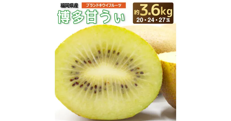 【ふるさと納税】福岡県ブランドキウイフルーツ 「博多甘うぃ」 約3.6kg キウイ キウイフルーツ フルーツ くだもの 果物 あまうぃ 博多あまうぃ 福岡県産 送料無料 【2024年11～12月出荷】[F2218]