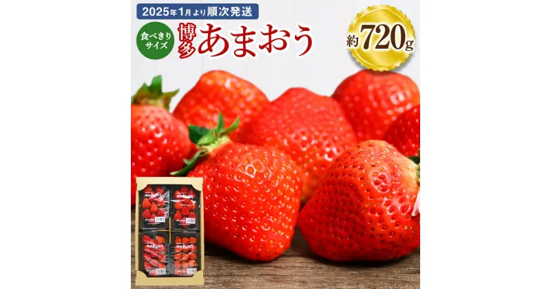 【ふるさと納税】食べきりサイズ 博多あまおう 約180g×4パック 約720g 国産 九州 福岡県産 イチゴ いちご 苺 果物 くだもの フルーツ 予約 送料無料【2025年1月より順次発送】[F2318]