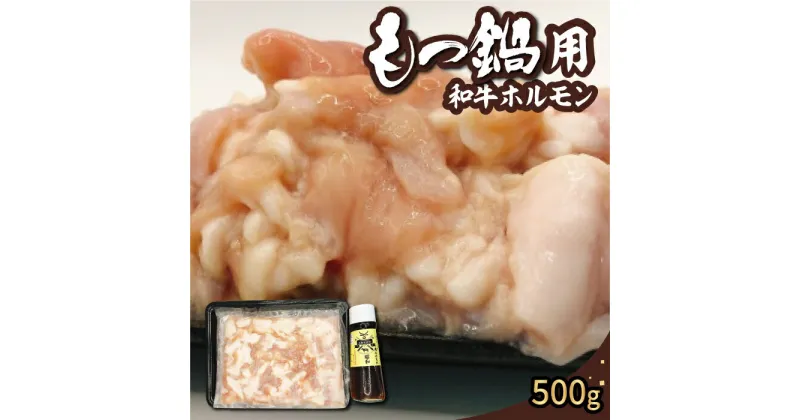 【ふるさと納税】 【博多和牛】もつ鍋用 和牛ホルモン500g (自家製ホルモン焼きのたれ付き)