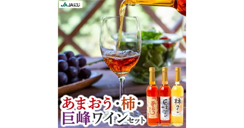 【ふるさと納税】 JAにじ あまおう (500ml)・巨峰ワイン (500ml) 2本セット・巨峰ワイン (500ml)・柿ワイン (500ml) 2本セット・あまおうワイン (500ml)・柿ワイン (500ml) 2本セット 果実酒 フルーツワイン