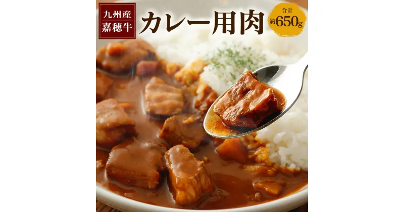 【ふるさと納税】嘉穂牛 カレー用肉 約650g 牛肉 赤身 サイコロ 福岡県産 九州産 国産 冷蔵 送料無料