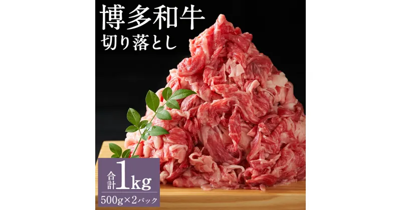 【ふるさと納税】博多和牛 切り落とし 500g×2パック 合計1kg 和牛 牛肉 切り落とし 牛肩又はバラ 冷凍 福岡県産 九州産 国産 送料無料