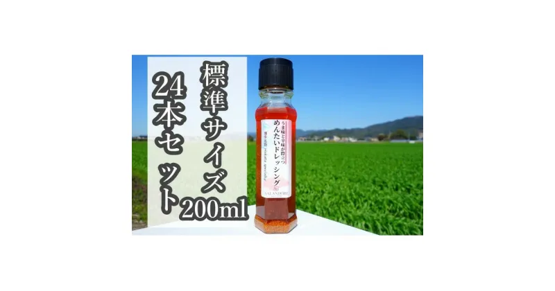 【ふるさと納税】【-うま味と辛味が際立つ-めんたいドレッシング】（標準サイズ200ml）24本セット　調味料