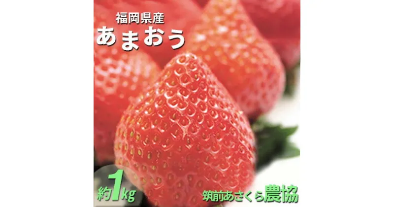 【ふるさと納税】いちご あまおう 福岡県産 約1kg 250g×4パック 筑前あさくら農協 配送不可 離島　果物類・いちご・苺・イチゴ　お届け：2025年1月下旬～3月上旬