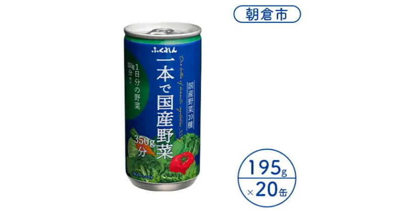 【ふるさと納税】野菜ジュース 一本で国産野菜 1日分の野菜 350g分 ふくれん 195g×20缶入り※配送不可：北海道・沖縄・離島 　 飲料類 野菜飲料 野菜ジュース にんじん 9種類の野菜 梅 まろやか