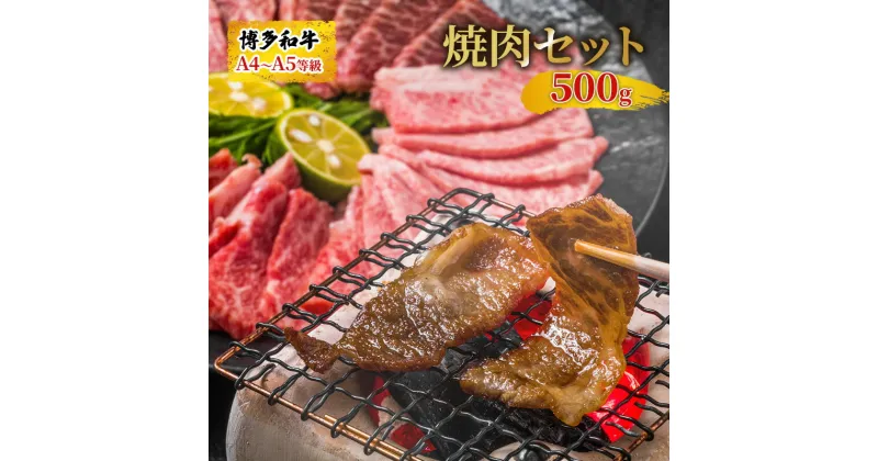 【ふるさと納税】【4月から順次発送】博多 和牛 焼肉 セット 500g A4～A5 配送不可：離島　焼肉・バーベキュー・お肉・牛肉・バラ(カルビ)・ロース　お届け：入金確認後2週間～1カ月。