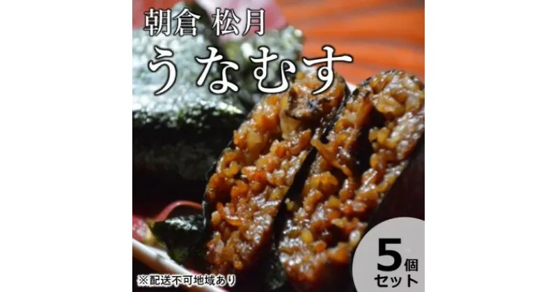 【ふるさと納税】うなぎの蒲焼入り おむすび 「うなむす」5個セット 【配送不可：離島】　うなぎ・鰻・餅米・もち米・うなぎの蒲焼き・おむすび・うなむす・本格炭火焼・おこわ・手作り