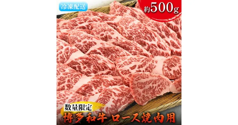 【ふるさと納税】数量限定 牛肉 博多和牛 ロース 焼肉用 約500g 配送不可 離島　 お肉 霜降り やわらかい きめ細かい 黒毛和牛 国産 国産牛 おうち焼肉 肉料理 食材 食べ物 グルメ