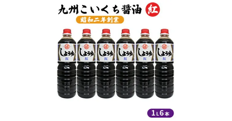 【ふるさと納税】醤油 九州こいくち 紅印 1L×6本　 調味料 液体調味料 料理 調理 味付け 自炊 おうちごはん 和食 甘口しょうゆ 煮炊き用