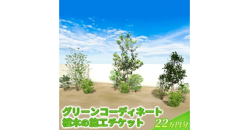 【ふるさと納税】植木の施工チケット 22万円分　 植物 グリーン ビル マンション お庭 エントランス デザイン 植木施工 緑 サービス グリーンコーディネート