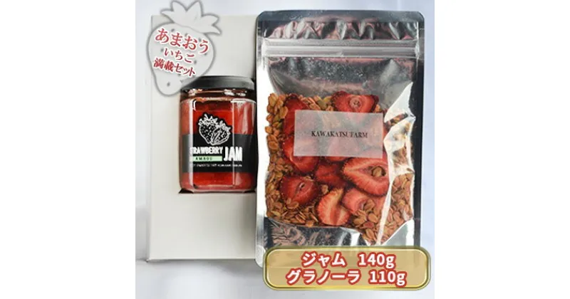 【ふるさと納税】ジャム グラノーラ セット あまおうジャム 140g＋いちごいちごいちごあまおうグラノーラ 110g　 加工食品 イチゴジャム ストロベリージャム シリアル 朝食 朝ごはん 小腹 特別栽培