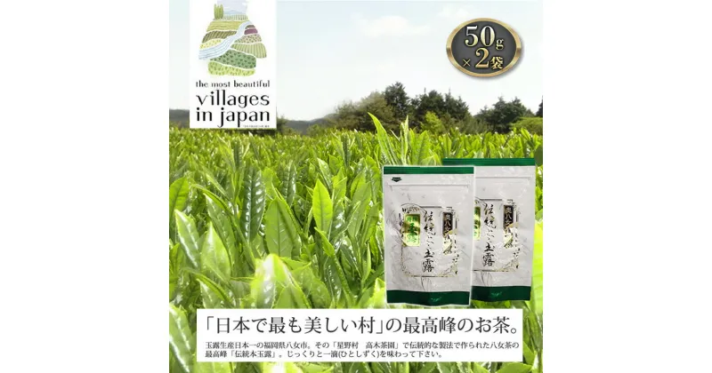 【ふるさと納税】お茶 玉露 50g×2袋 奥八女 星野村 伝統 本玉露 八女茶 星野茶 茶 緑茶　朝倉市