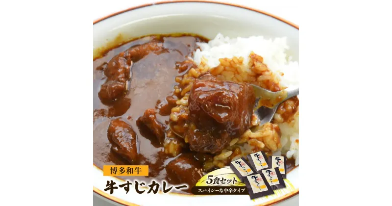 【ふるさと納税】レトルトカレー セット 5食 博多和牛 牛すじカレー 200g×5 レトルト カレー 牛肉 肉 お肉 レトルト食品 じっくり煮込んだバリうま ゴロッと入ったコラーゲン♪　朝倉市