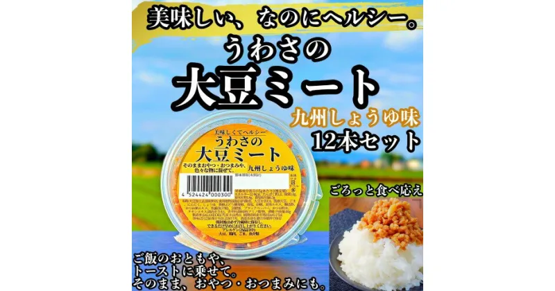 【ふるさと納税】【ふるさと納税】大豆 加工品 うわさの大豆ミート 九州しょうゆ味 80g×12本 セット 健康 ヘルシー　【朝倉市】　朝倉市